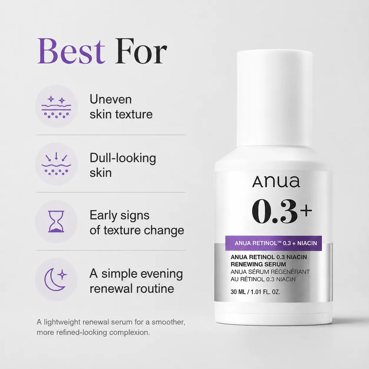 ANUA Nano Retinol 0.3% Niacin Renewing Serum 30ml