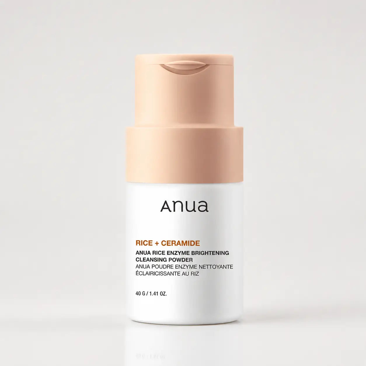 ANUA Rice Enzyme Brightening Cleansing Powder tube shown upright against a plain background