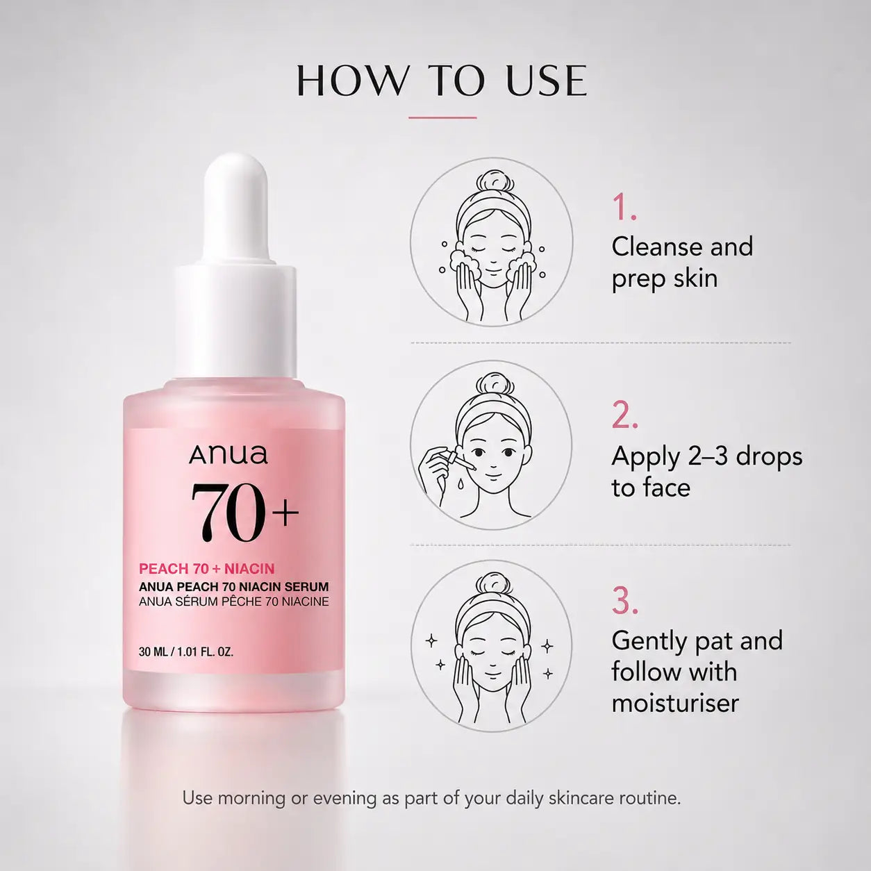 ANUA Peach 70% Niacinamide Serum 30ml