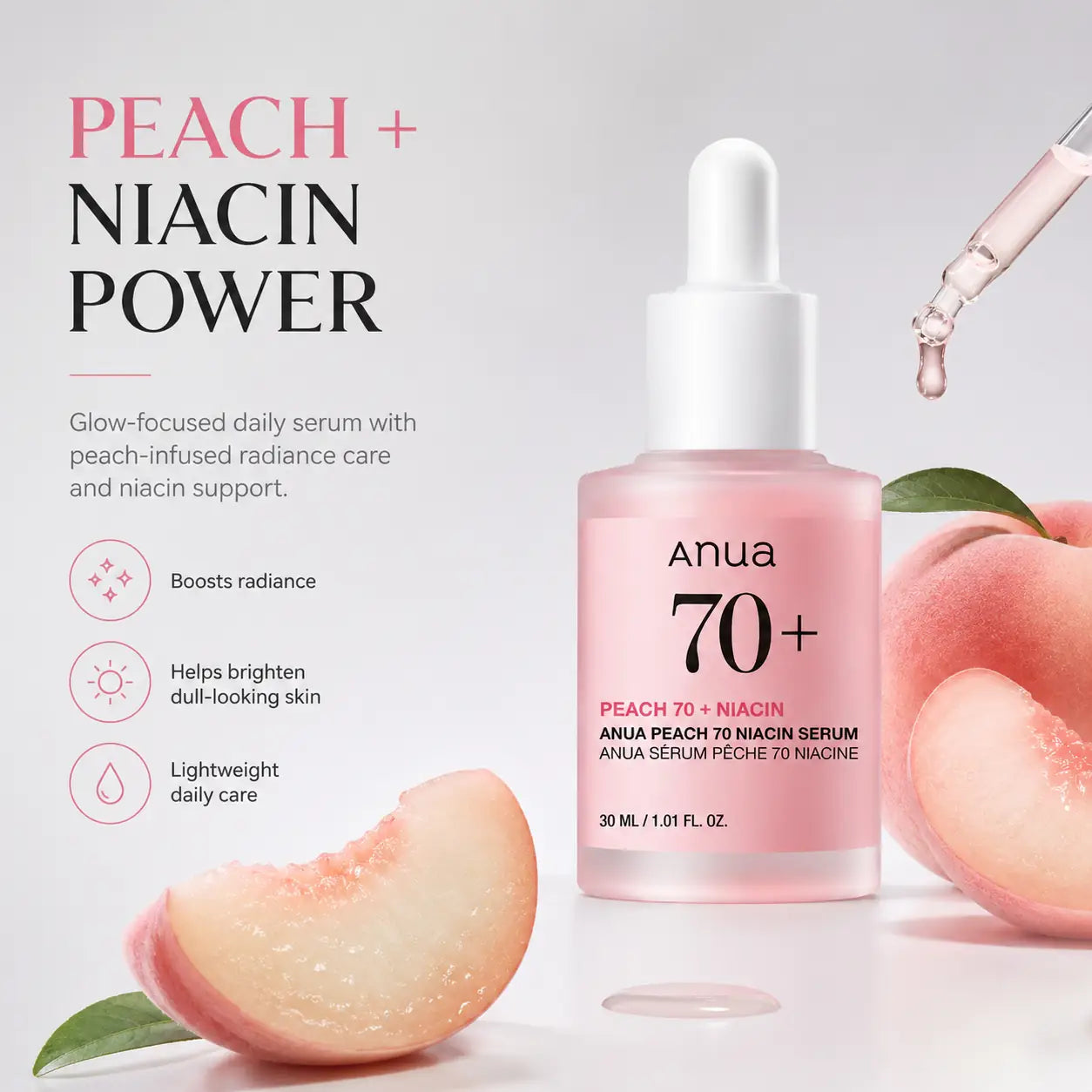 ANUA Peach 70% Niacinamide Serum 30ml