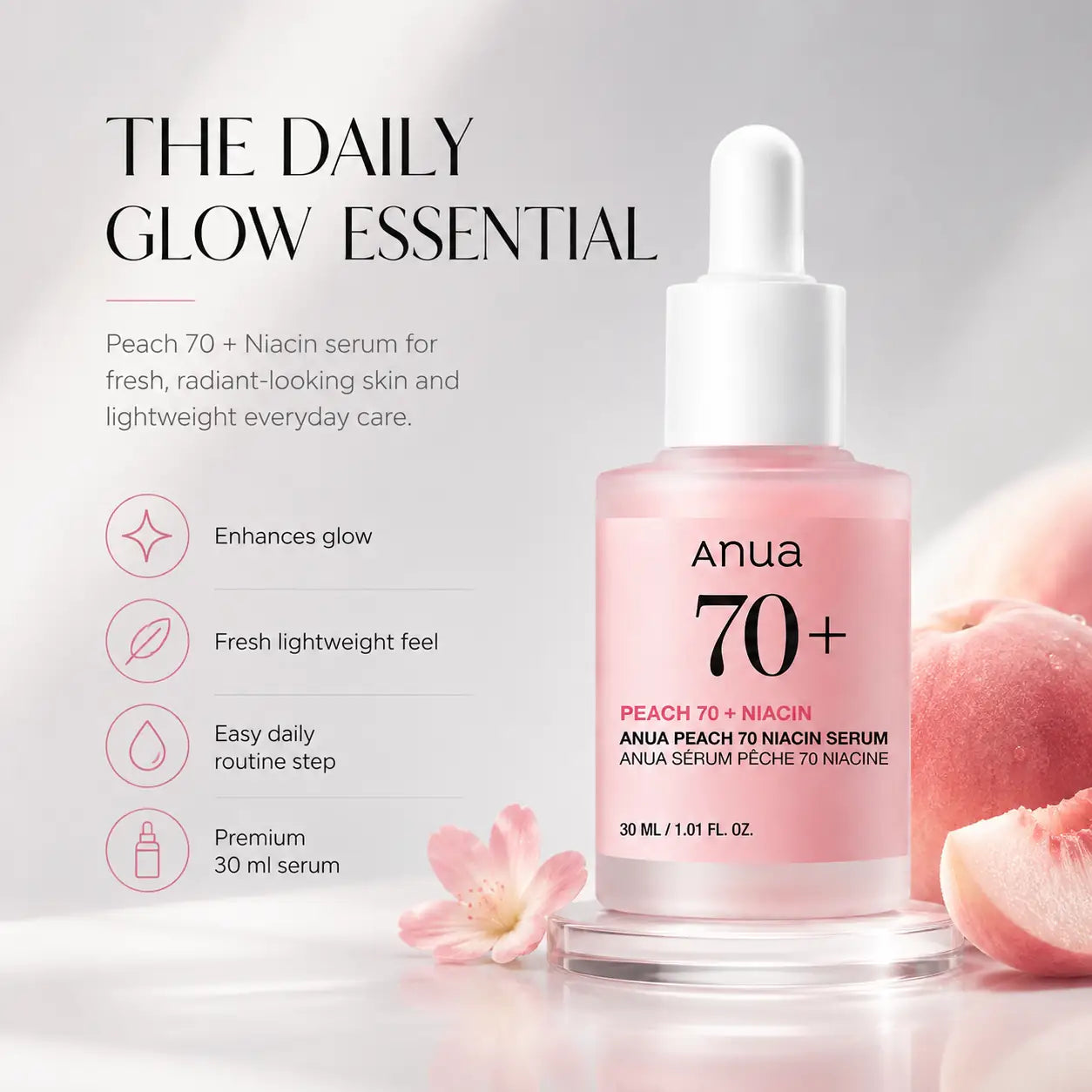 ANUA Peach 70% Niacinamide Serum 30ml
