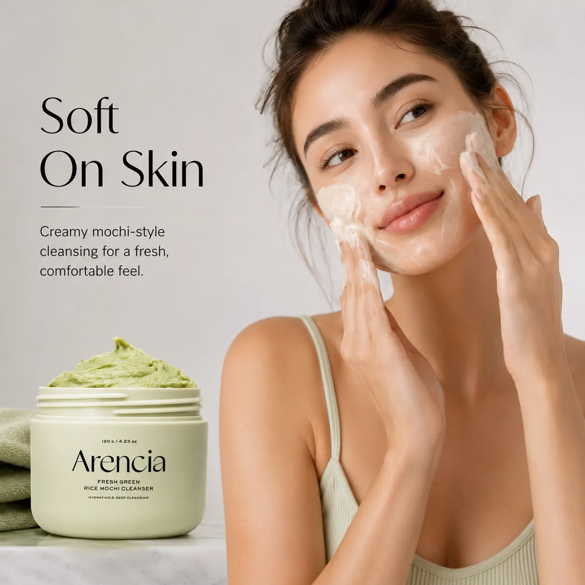 Arencia Fresh Green Rice Mochi Cleanser 120ml