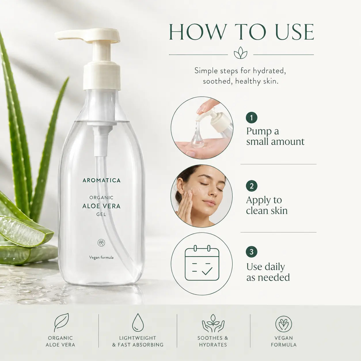 AROMATICA Soothing Aloe Vera Gel 300ml