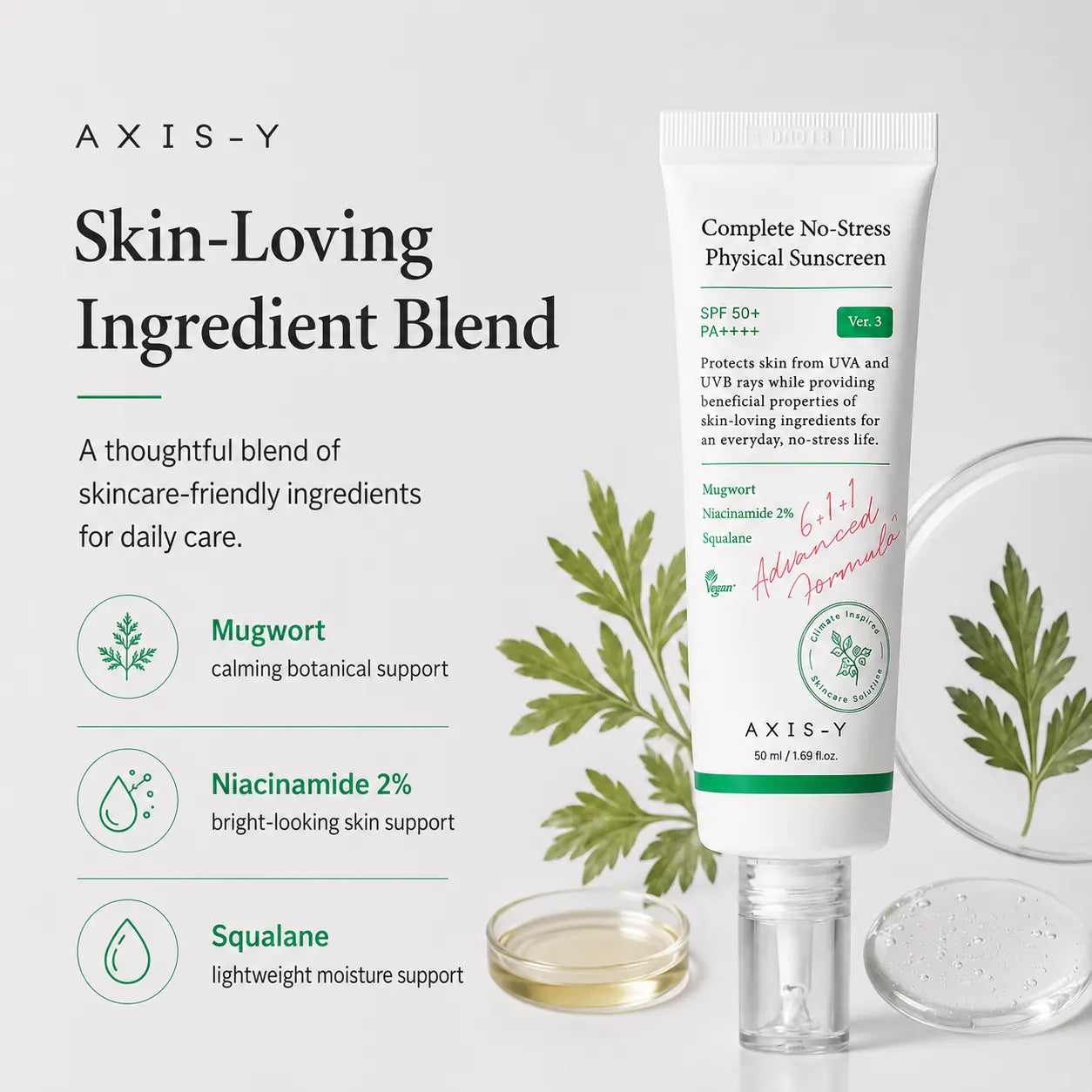 AXIS-Y Complete No Stress Physical Sunscreen 50ml