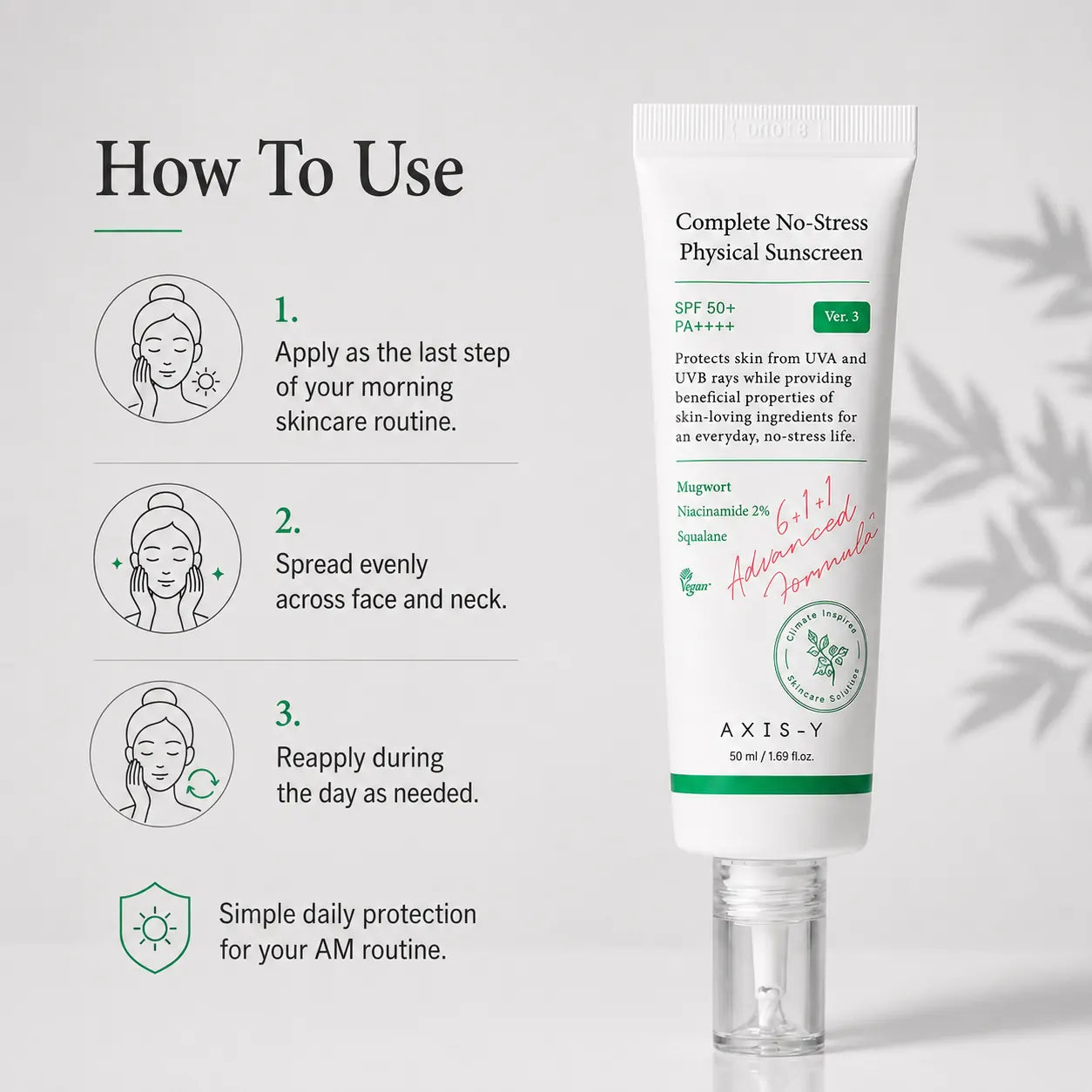 AXIS-Y Complete No Stress Physical Sunscreen 50ml
