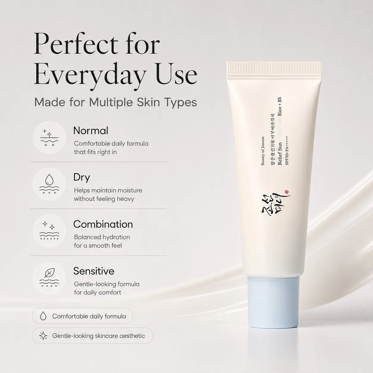 Beauty of Joseon comfort Sun Aqua Fresh Rice+B5 (SPF50+ PA++++) 50ml