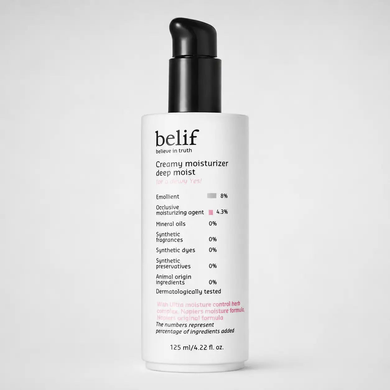 belif Creamy Moisturizer Deep Moist 125ml bottle front view