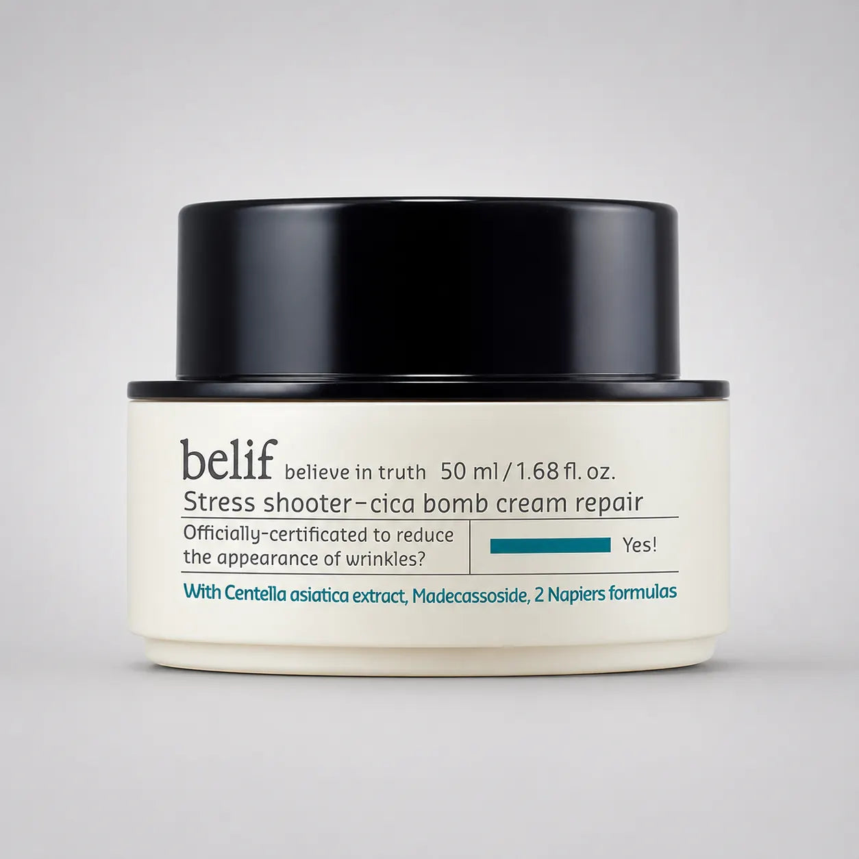 belif Stress Shooter Cica Bomb Cream Repair 50ml jar front view