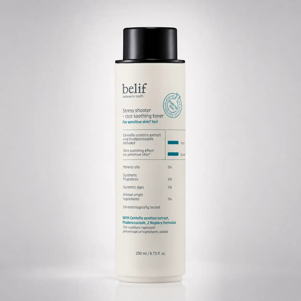 belif Stress Shooter Cica Soothing Toner 200ml bottle front