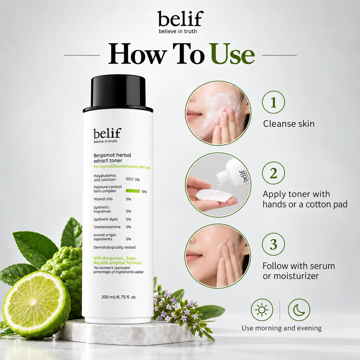 belif Bergamot Herbal Extract Toner 200ml