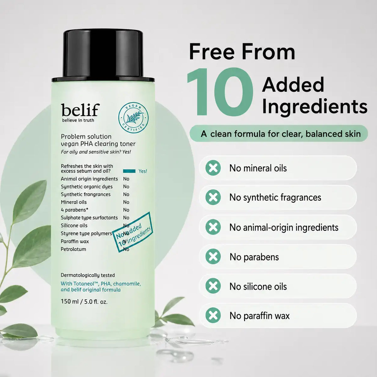 belif Problem Solution Vegan PHA Clearing Toner 150ml