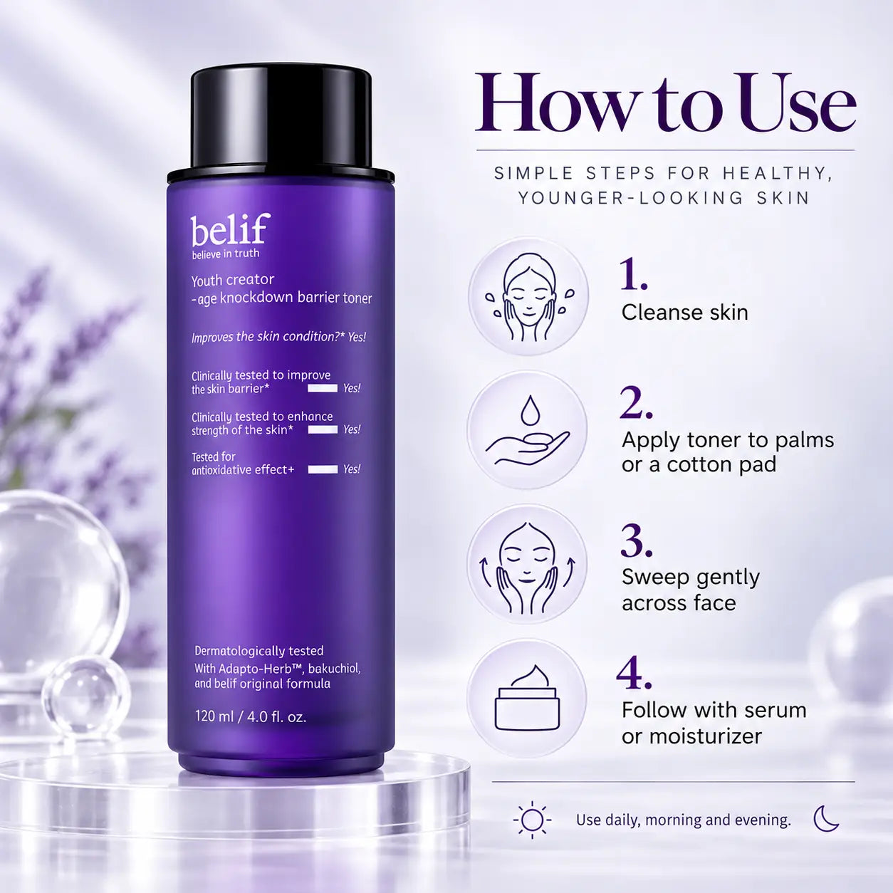 belif Youth Creator Age Knockdown Water Essence 120ml