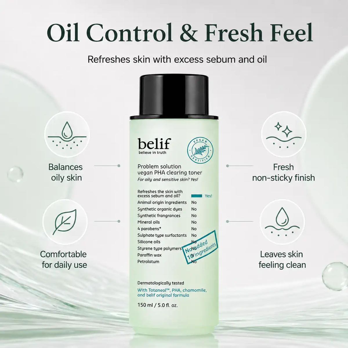 belif Problem Solution Vegan PHA Clearing Toner 150ml