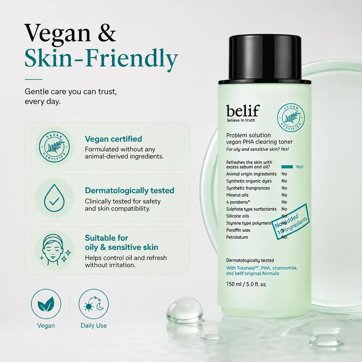 belif Problem Solution Vegan PHA Clearing Toner 150ml