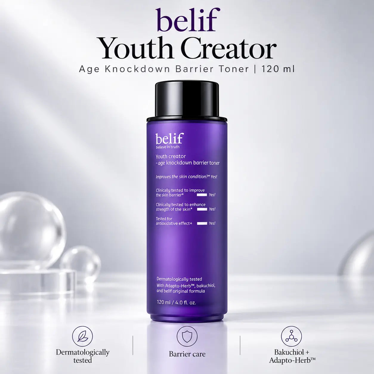 belif Youth Creator Age Knockdown Water Essence 120ml