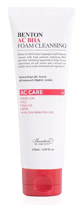 [benton] AC BHA Foam Cleansing 120ml - Enrapturecosmetics