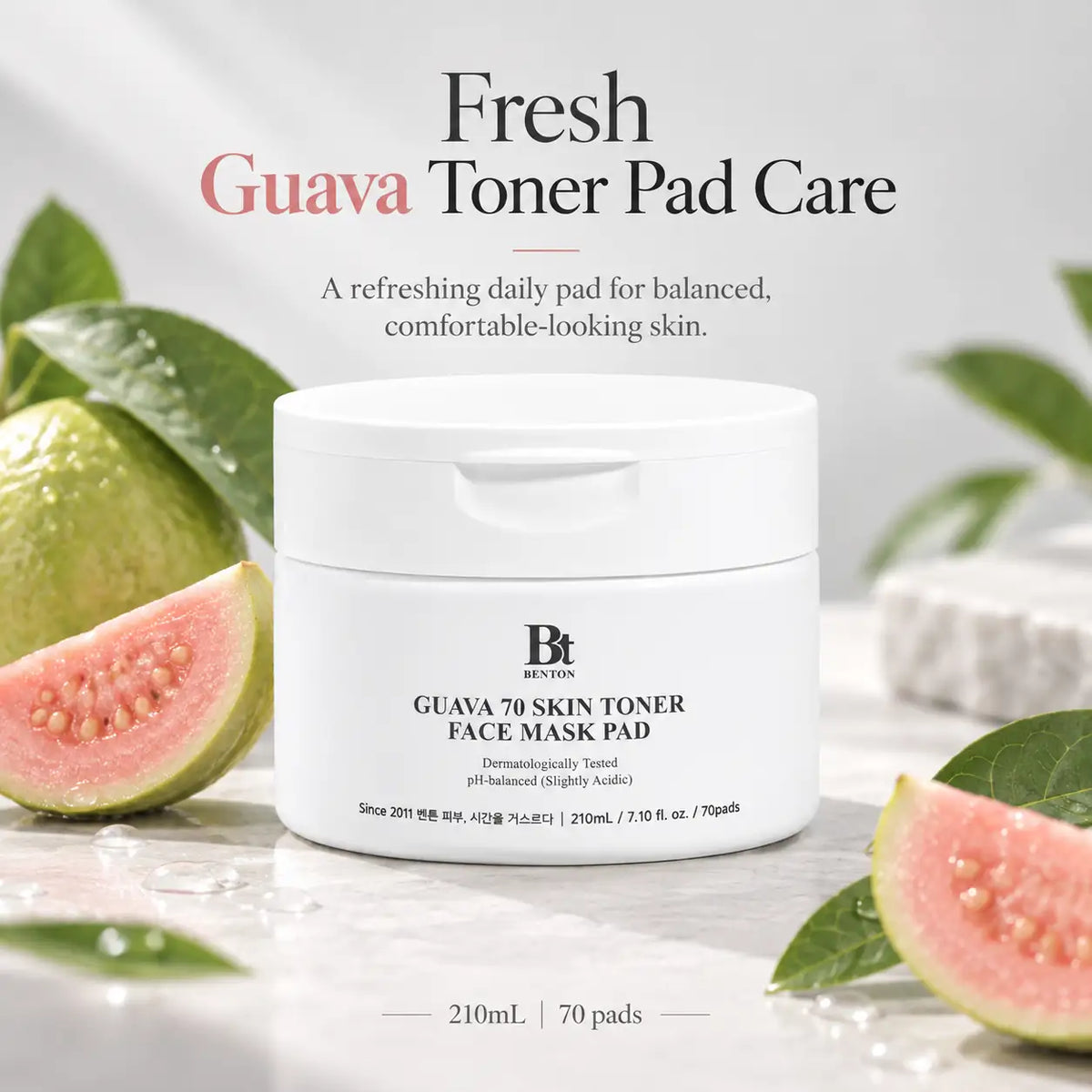 Benton Guava 70 Skin Toner Face Mask Pad 210ml 70pcs
