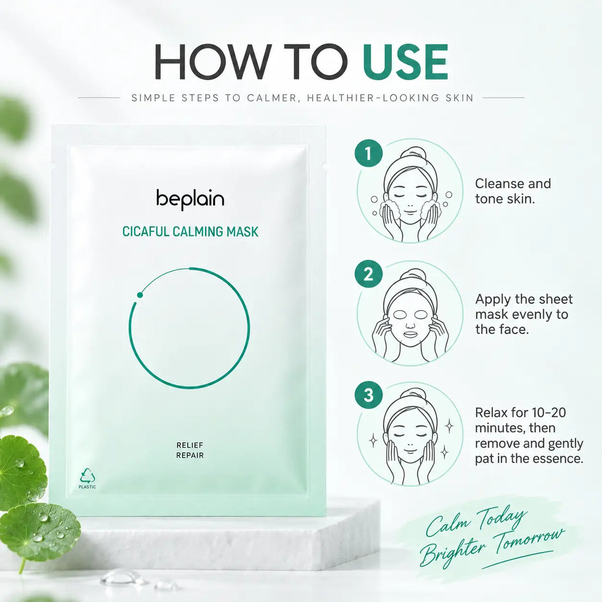 beplain Cicaful Calming Mask 10pcs