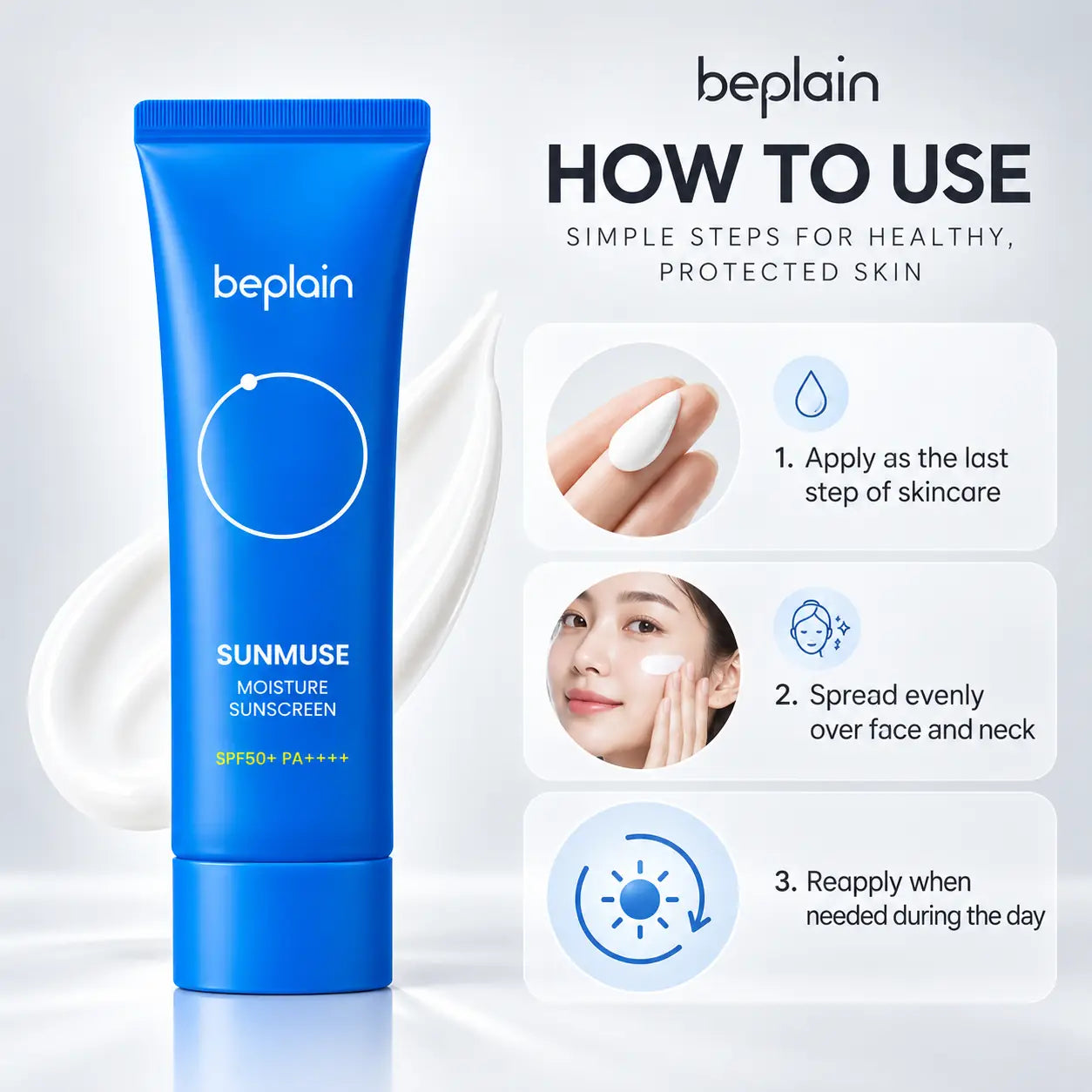 beplain Sunmuse Moisture Sunscreen 50ml
