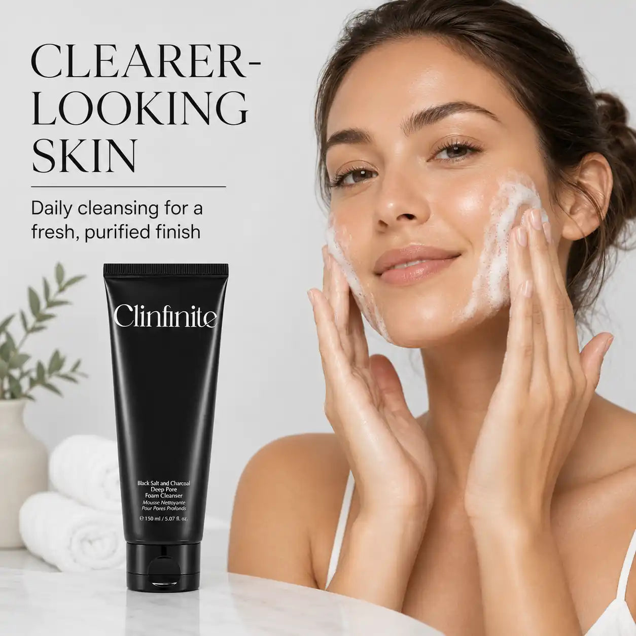 Clinfinite Black Salt Charcoal Deep Pore Cleanser