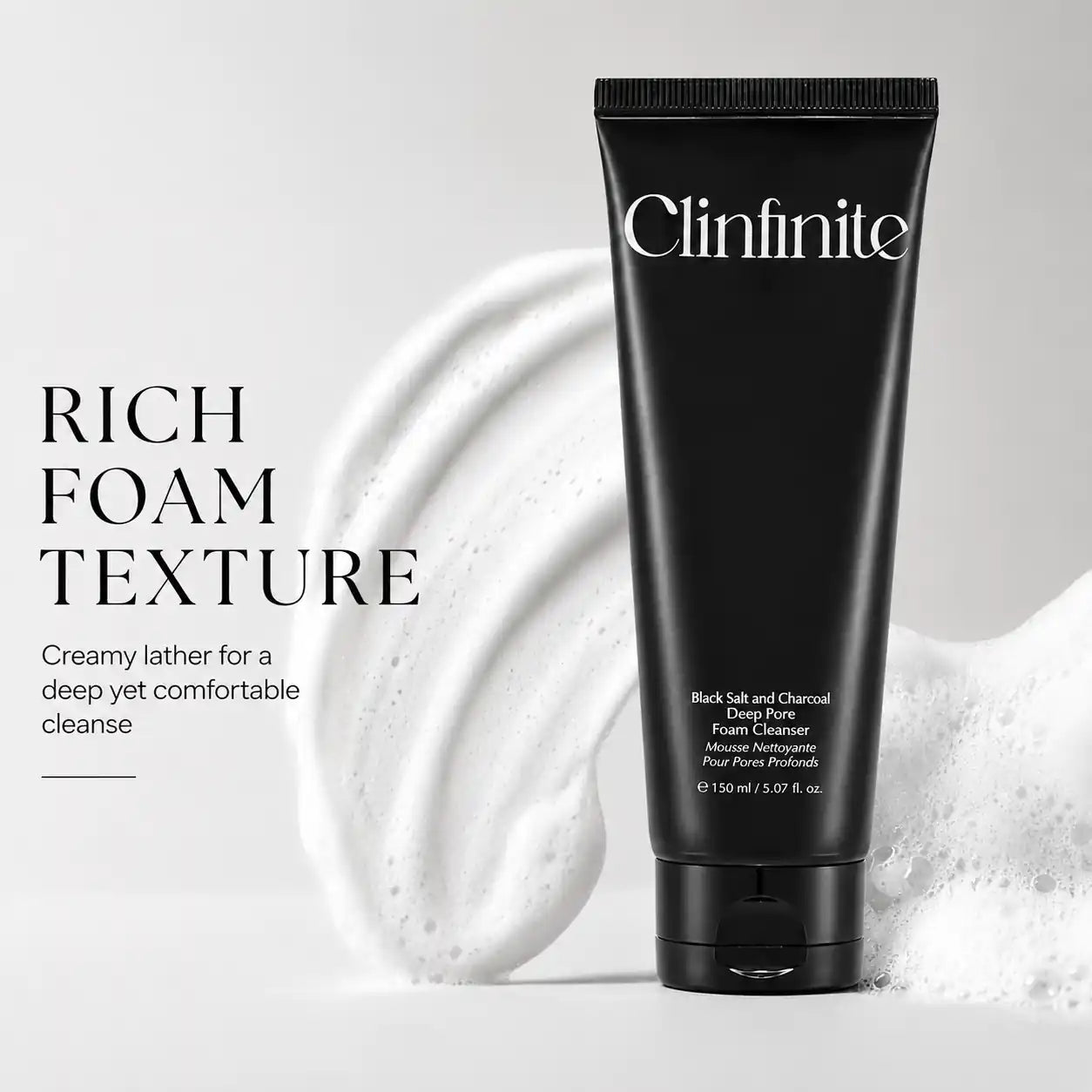 Clinfinite Black Salt Charcoal Deep Pore Cleanser