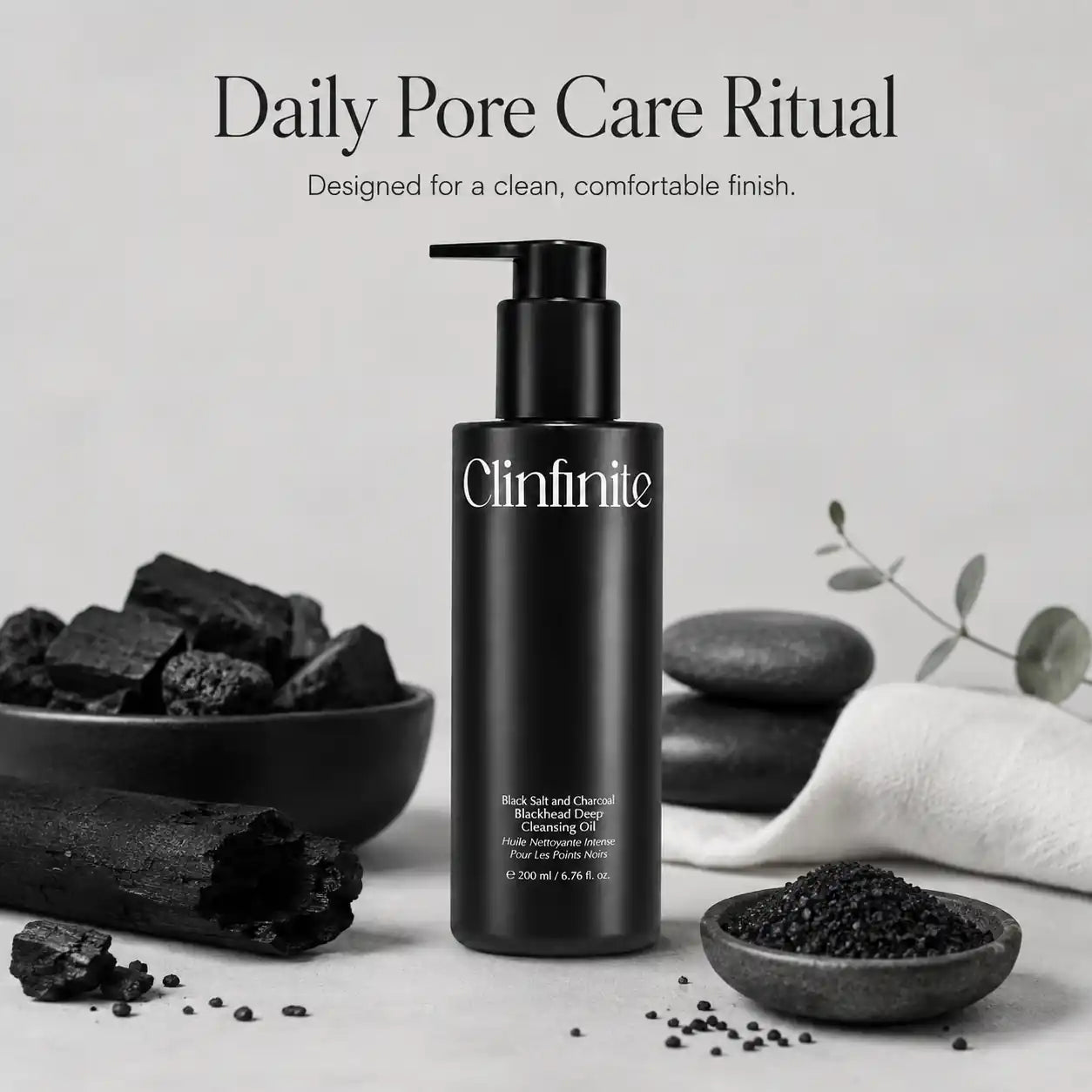 Clinfinite Black Salt Charcoal Deep Cleansing Oil