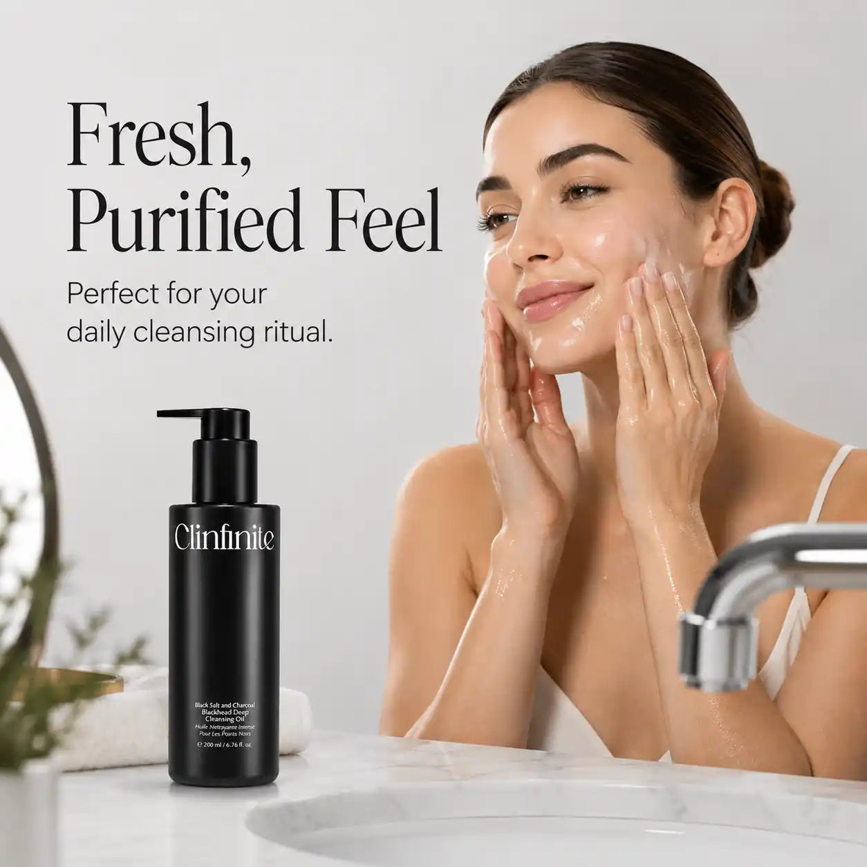 Clinfinite Black Salt Charcoal Deep Cleansing Oil