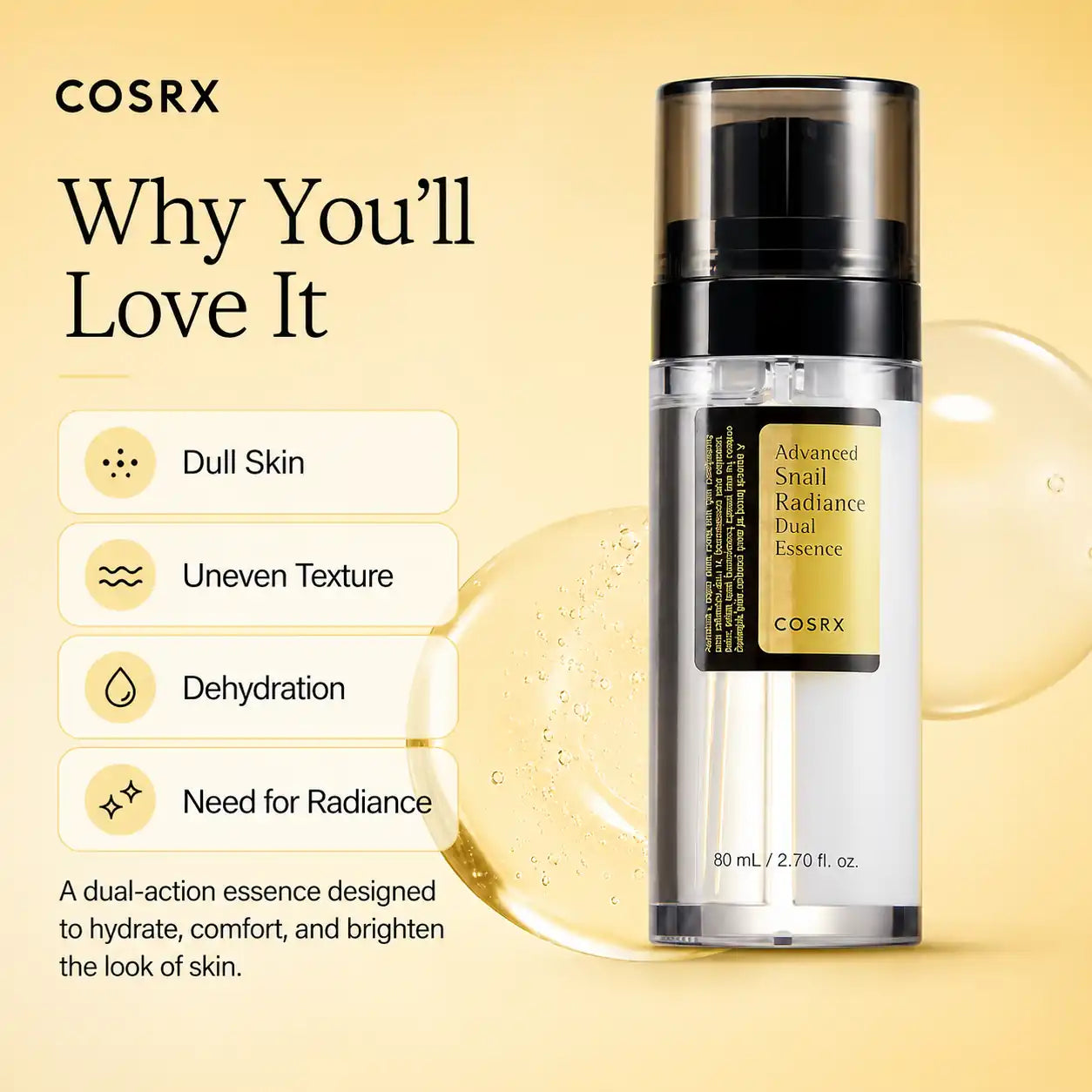 COSRX Advanced Snail Radiance Dual Essence 80ml