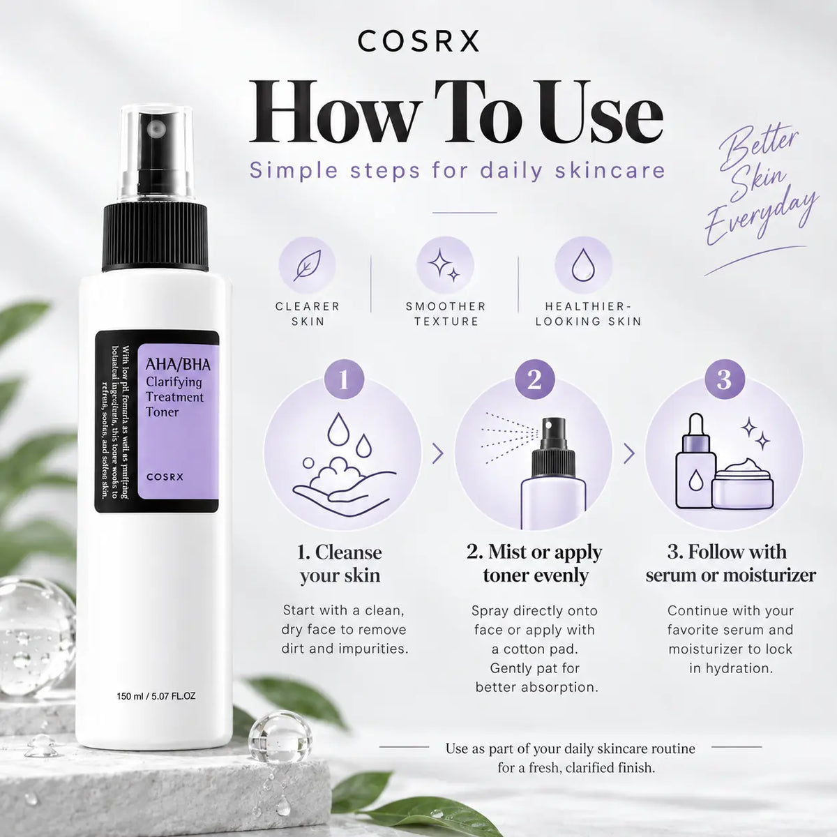 COSRX AHA/BHA Clarifying care Toner 150ml
