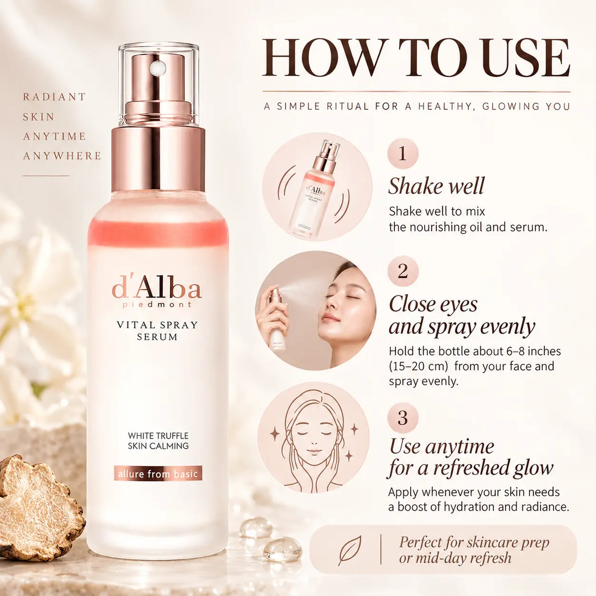d'Alba White Truffle Vital Spray Serum 100ml