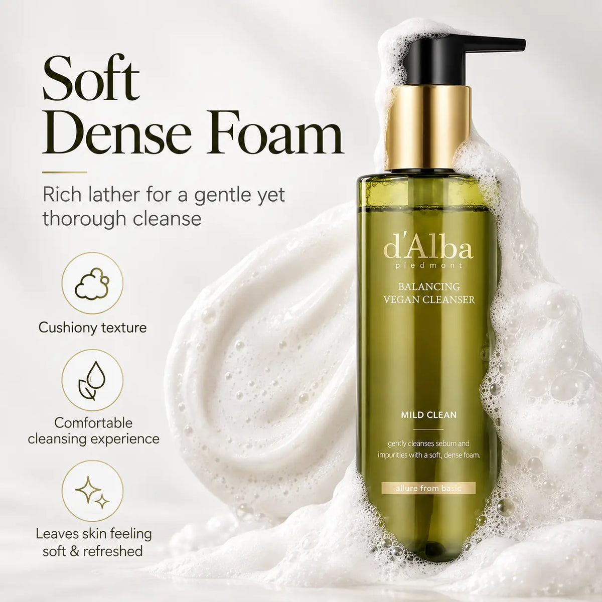 d'Alba Mild Skin Balancing Vegan Cleanser 200ml
