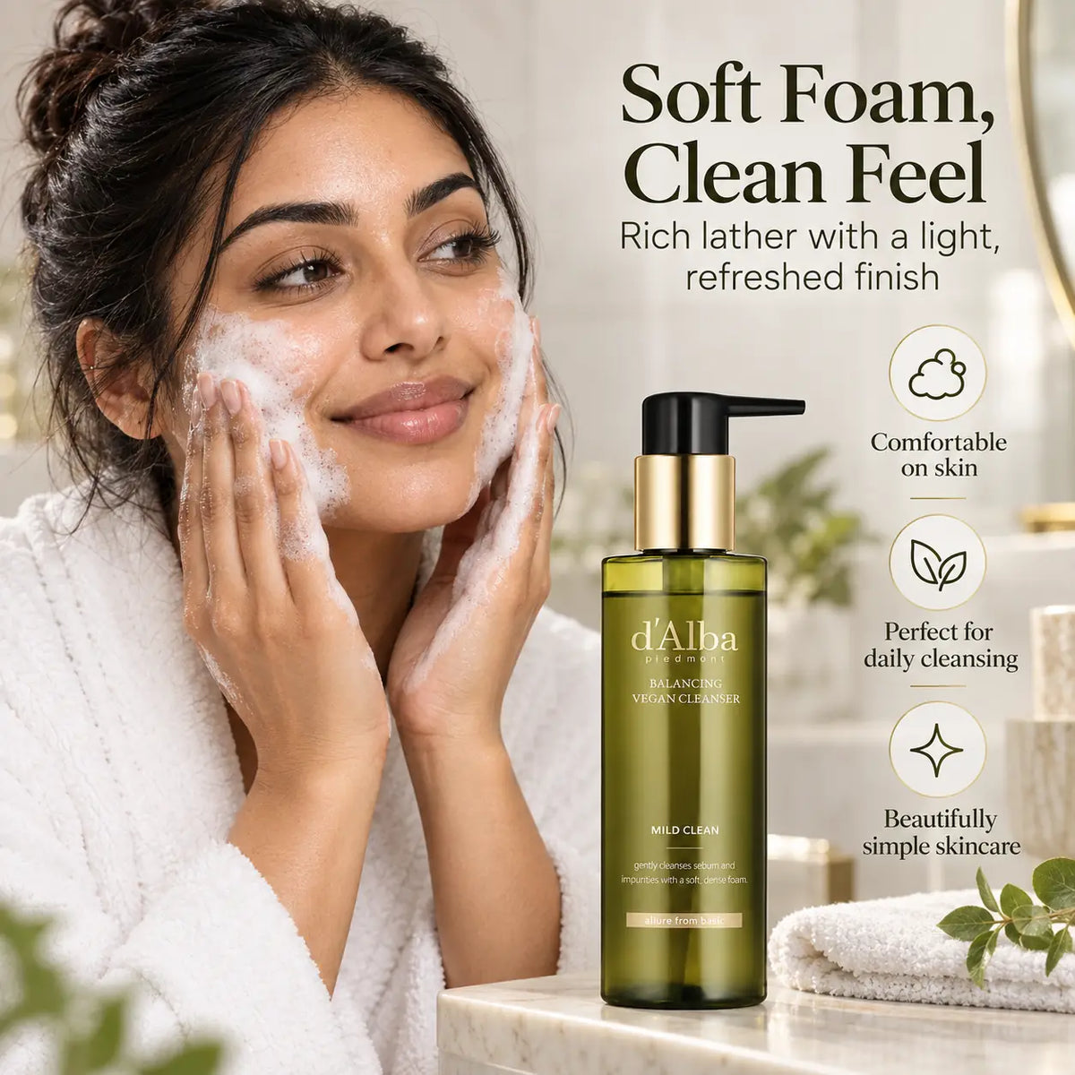 d'Alba Mild Skin Balancing Vegan Cleanser 200ml