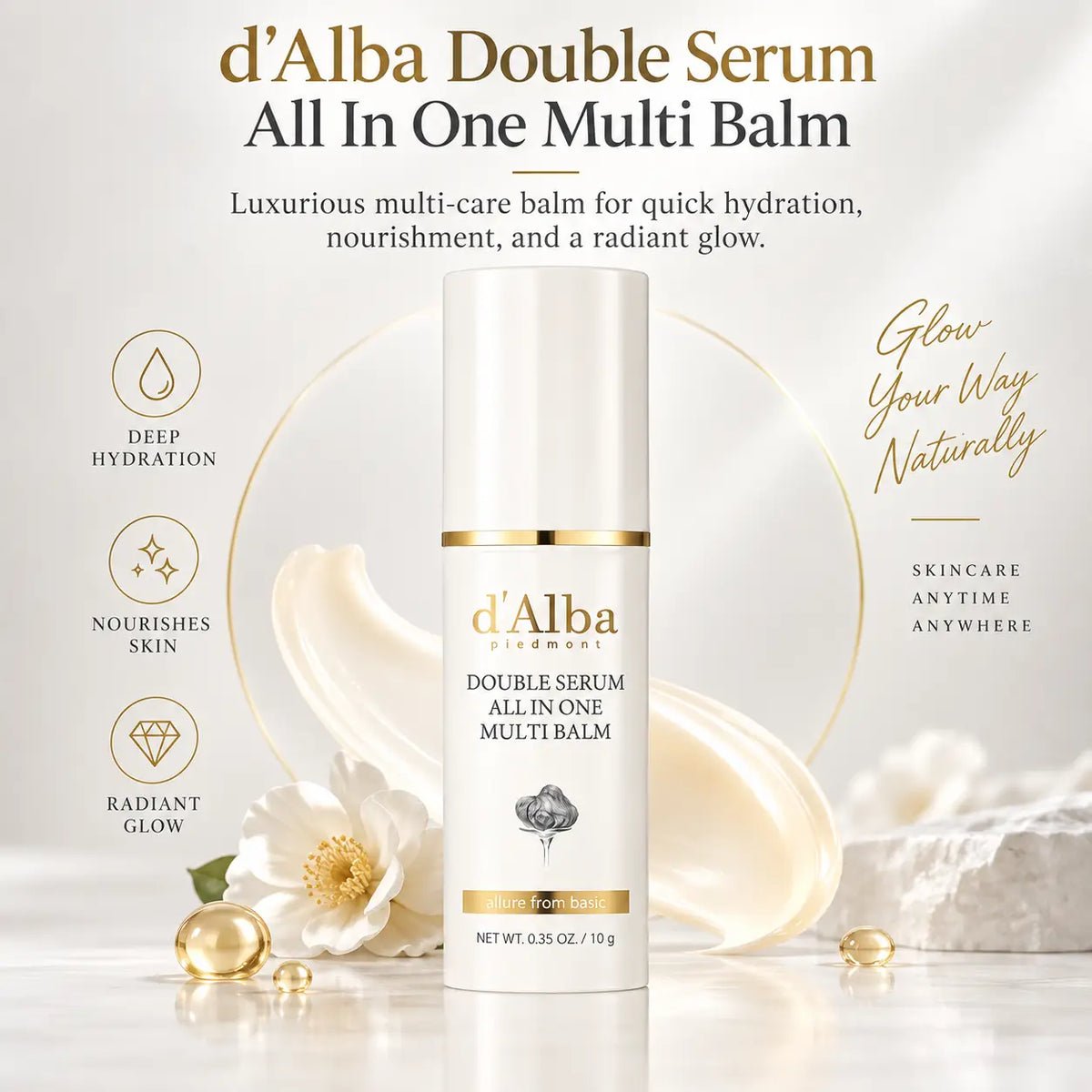 d'Alba Double Serum All-in-One Muiti Balm 10g