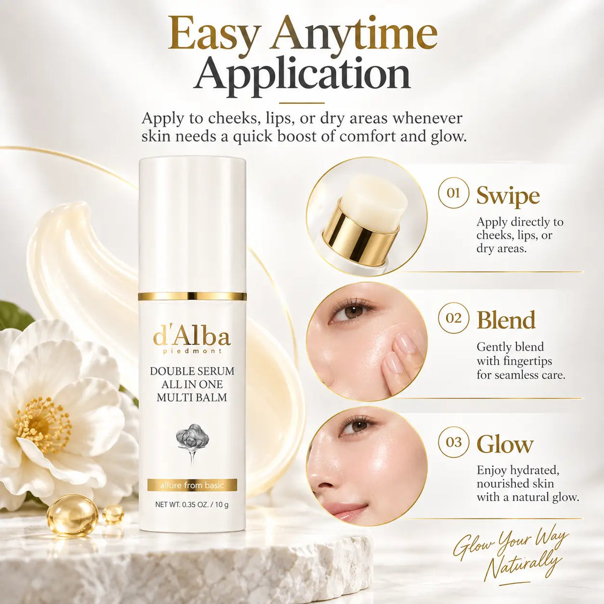 d'Alba Double Serum All-in-One Muiti Balm 10g