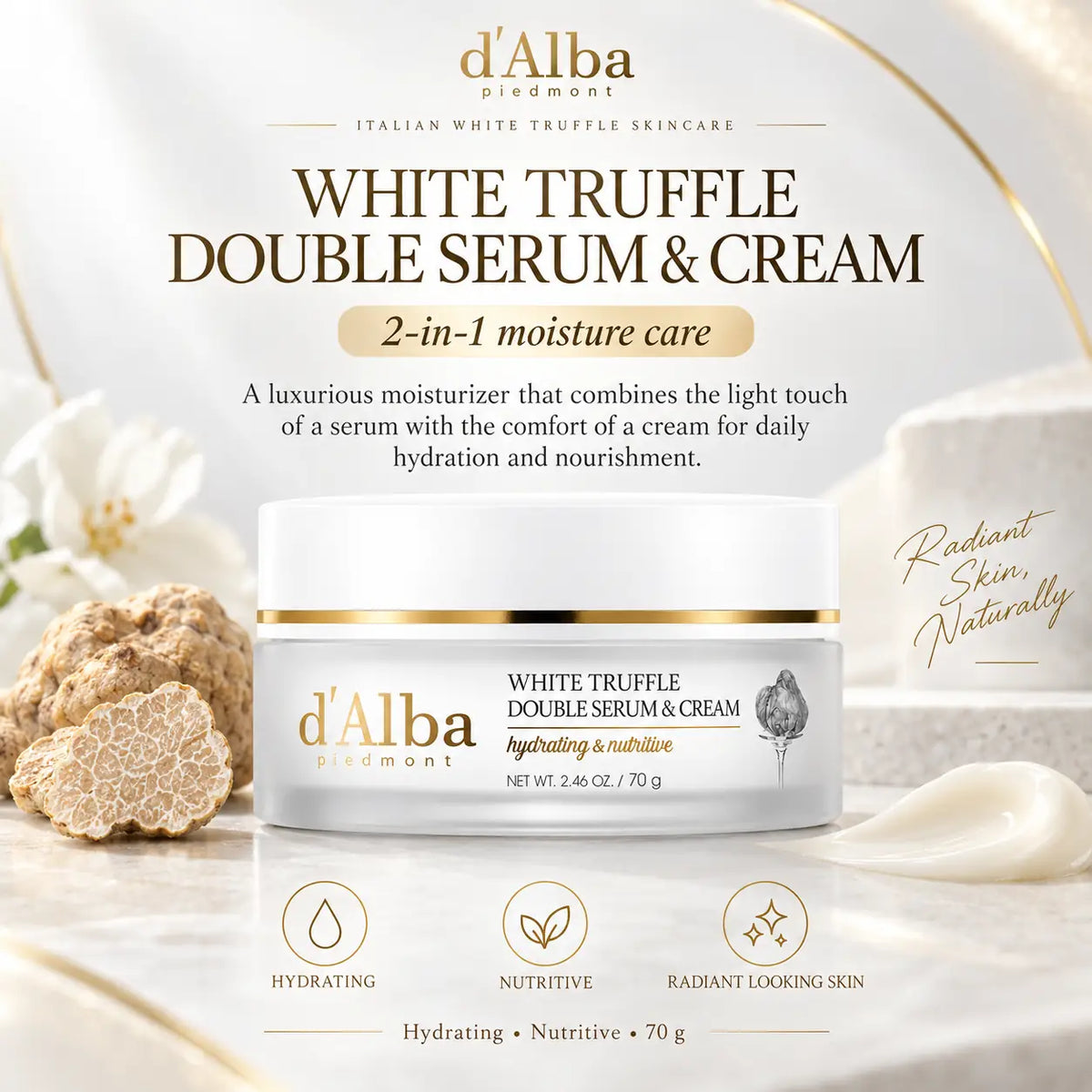 d'Alba White Truffle Double Serum & Cream 70g