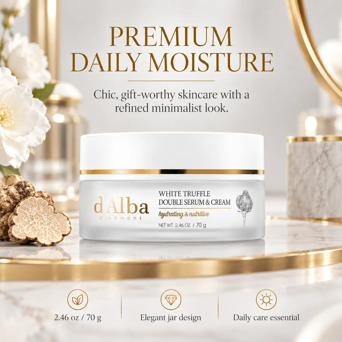 d'Alba White Truffle Double Serum & Cream 70g