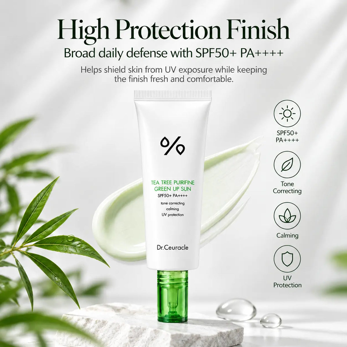 Dr. Ceuracle Tea Tree Purifine Green Up Sun SPF50 PA++++ 50ml