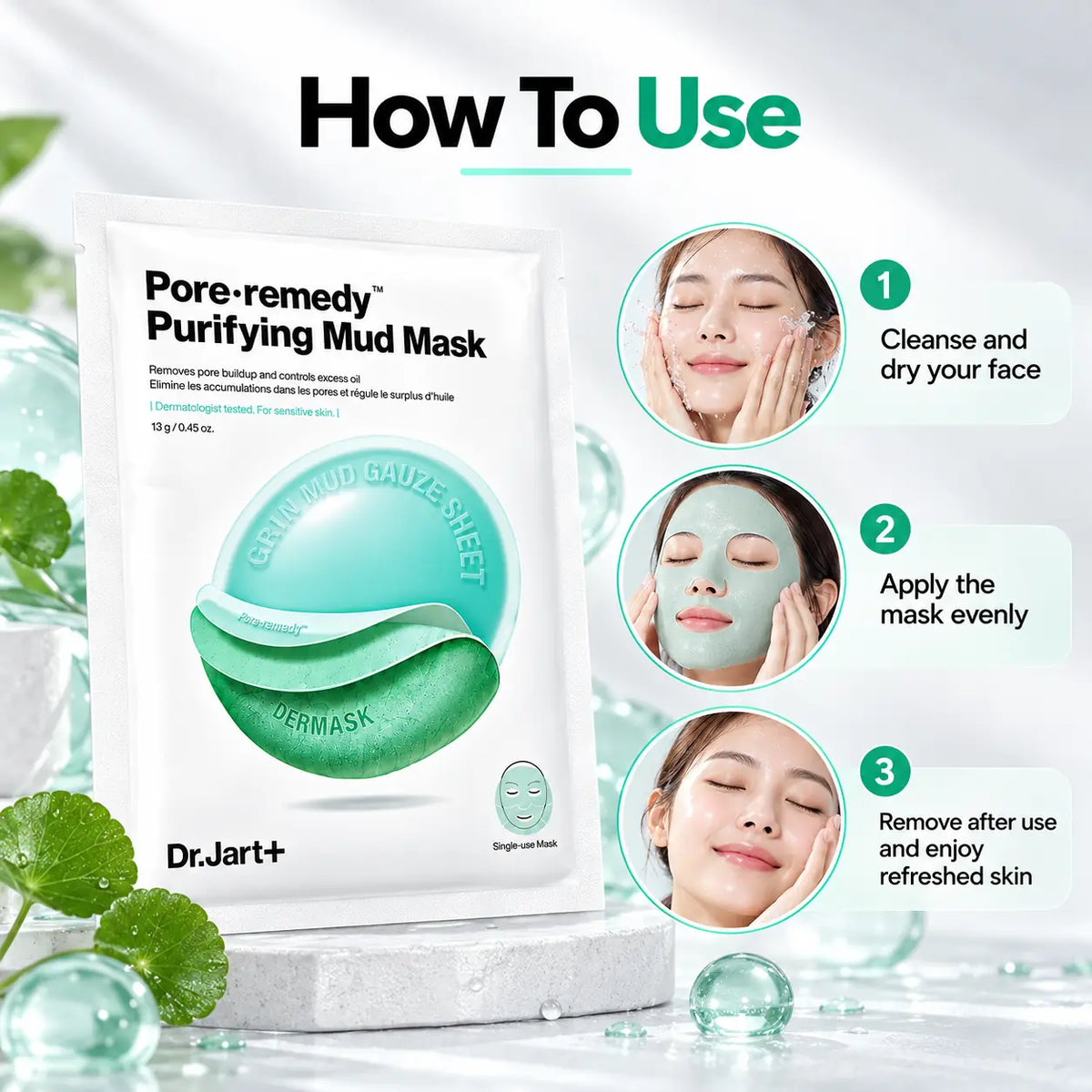 Dr. Jart+ Pore Remedy Purifying Mud Mask 13g 25g 25g 1ea 13g