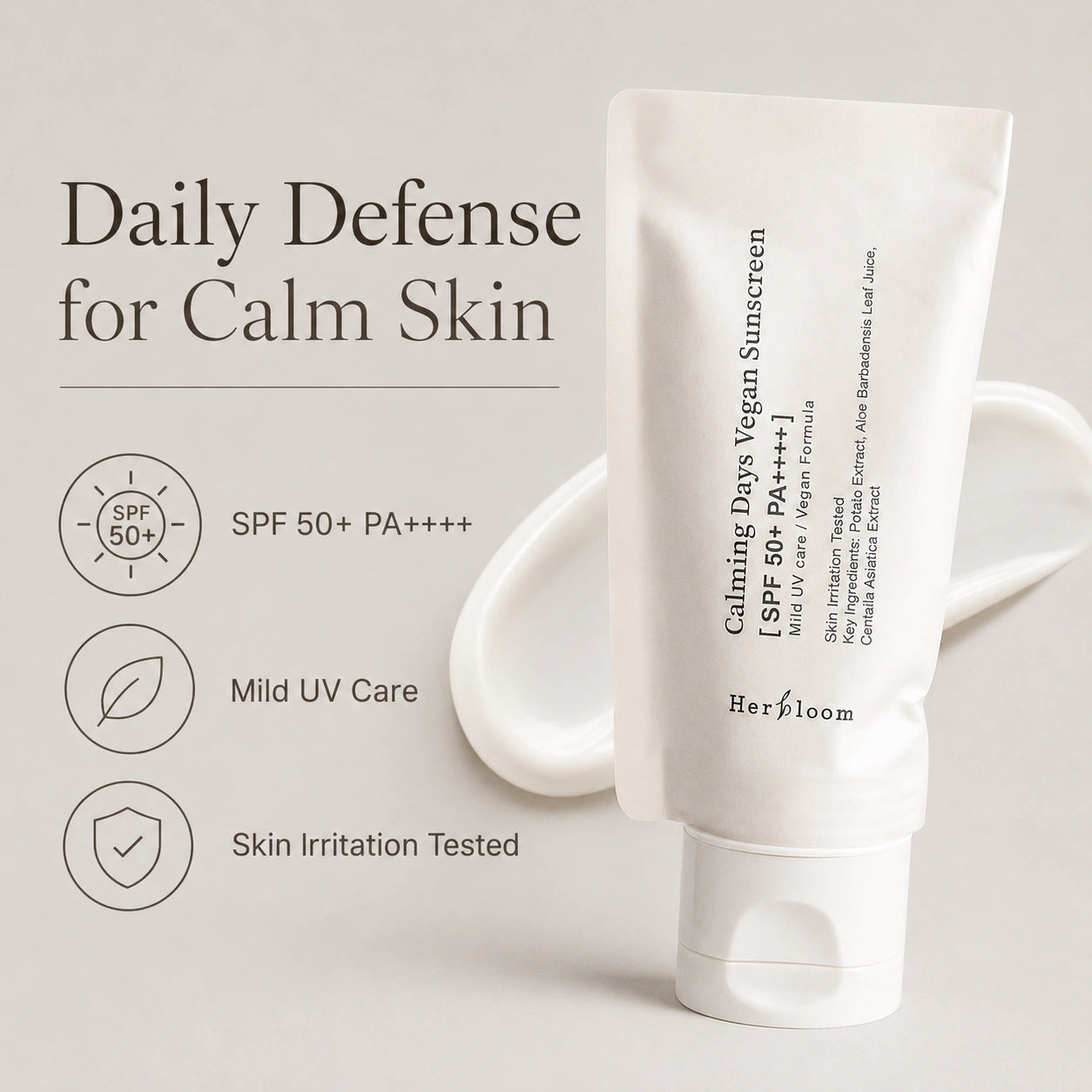HERBLOOM Calming Days Vegan Sunscreen SPF50 50ml