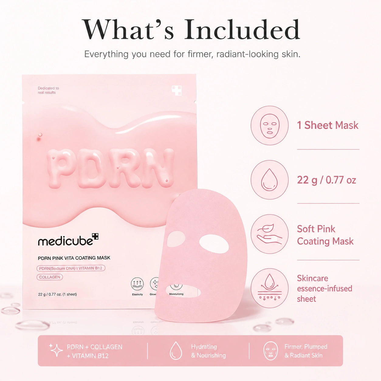 Medicube PDRN Pink Vita Coating Mask 22g 1ea