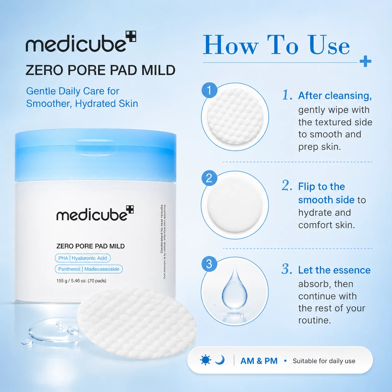 Medicube Zero Pore Pad Mild 70 Pads