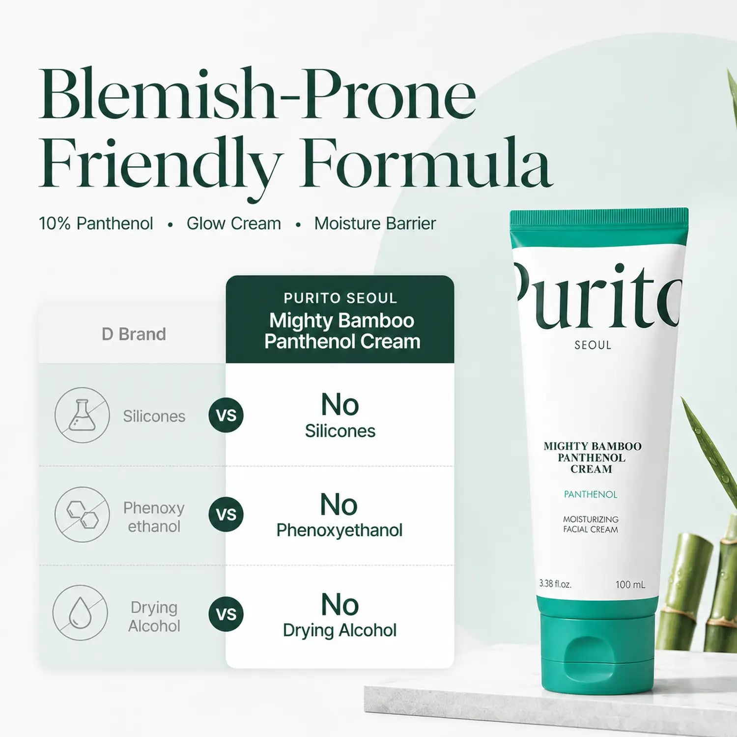 PURITO Mighty Bamboo Panthenol Cream 100ml