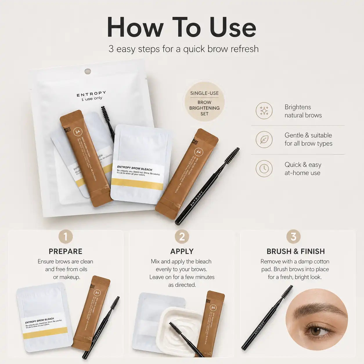 Entropy One Use Brow Bleach 3.7g