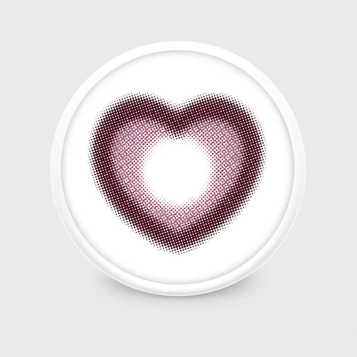 Cocoview Axial Fixed Heart Ruri Pink contact lens vial front view