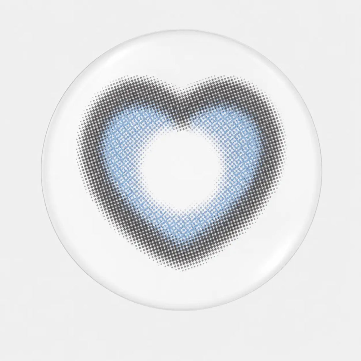 Cocoview Axial Fixed Heart Ruri Blue contact lens vial front view