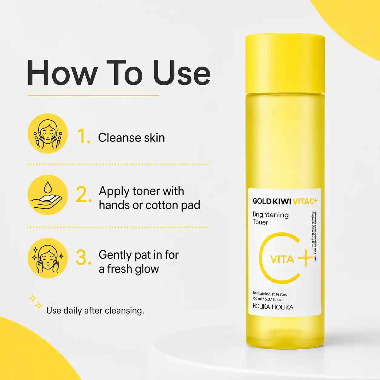 Holika Holika Gold Kiwi Vita C Brightening Toner 150ml