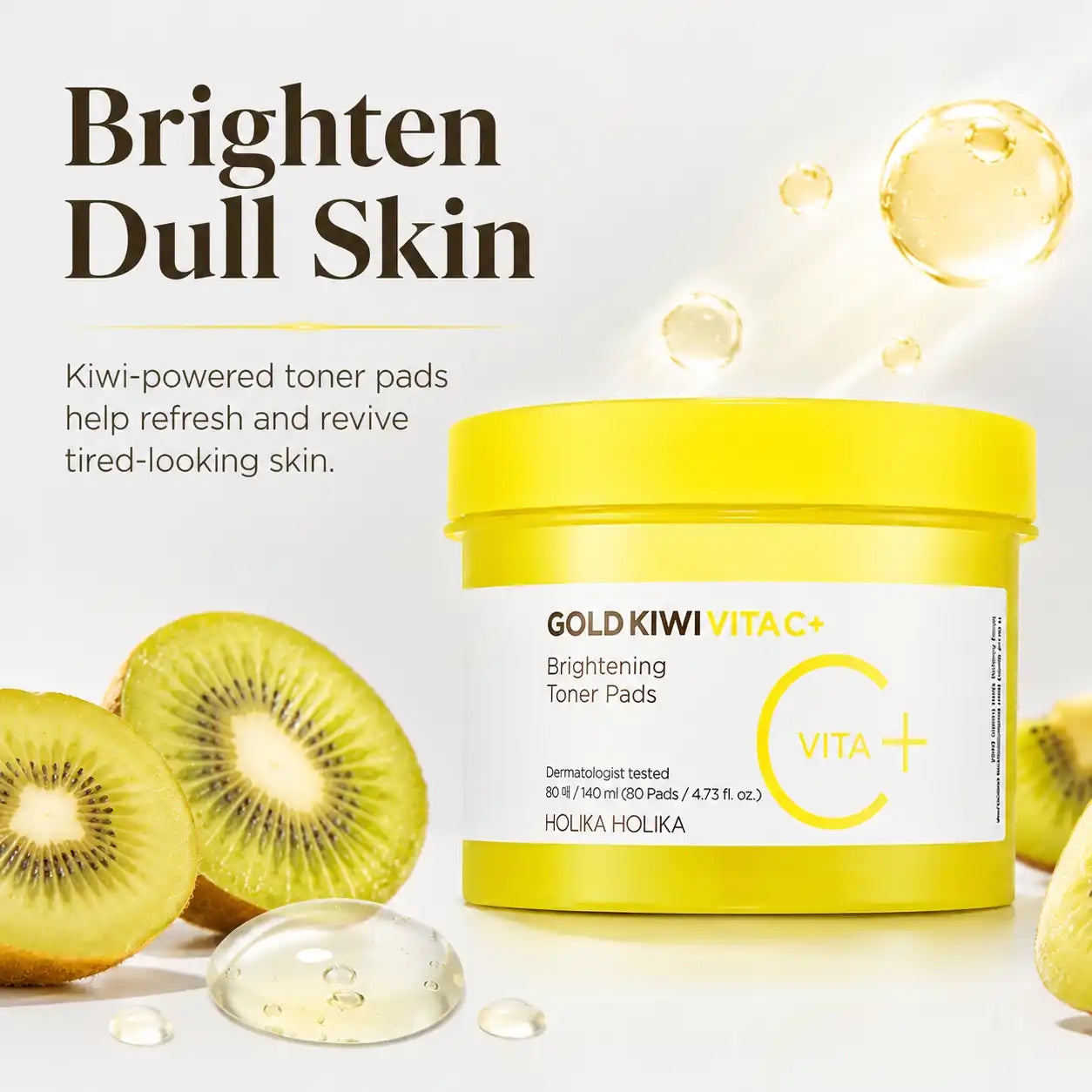 Holika Holika Gold Kiwi Vita C Toner Pads 80pcs