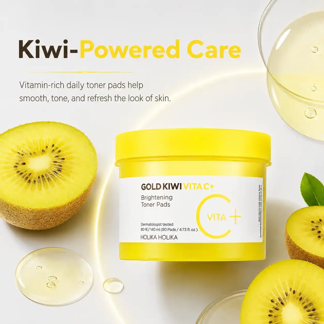 Holika Holika Gold Kiwi Vita C Toner Pads 80pcs