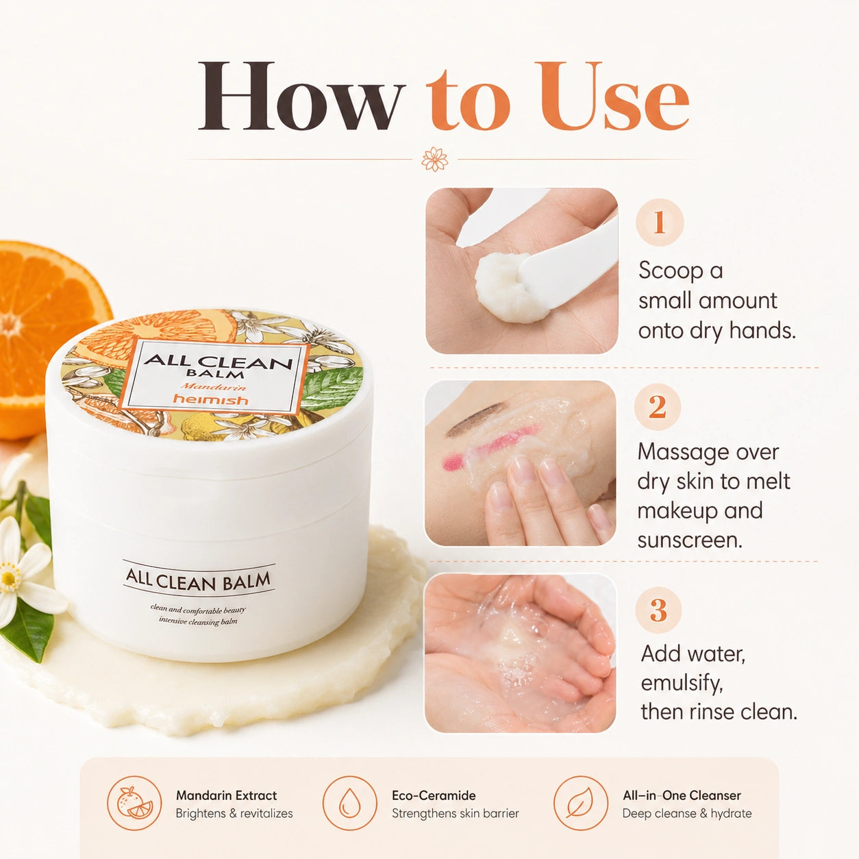 heimish All Clean Balm Mandarin 120ml