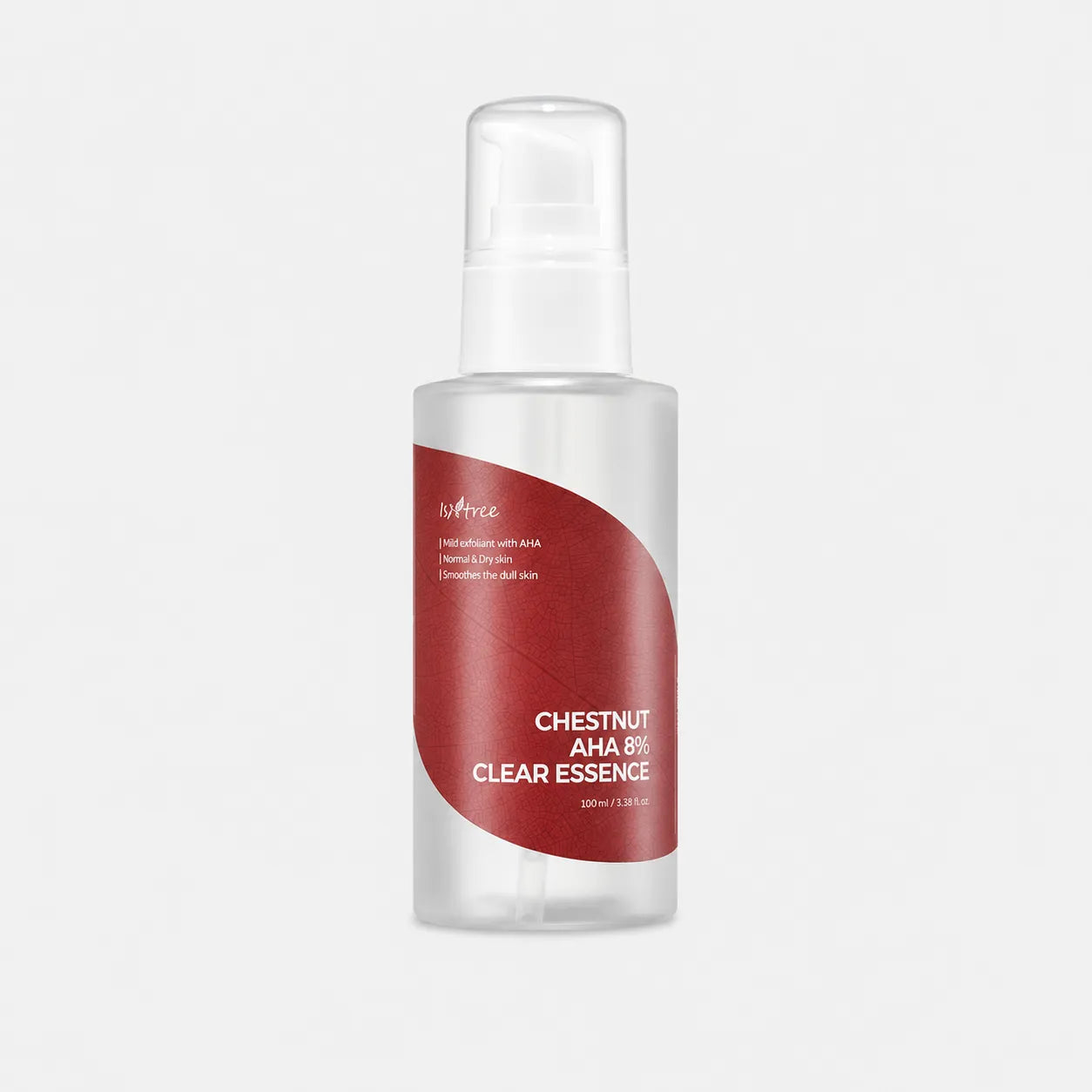 Isntree Chestnut AHA 8% Clear Essence 100ml bottle front label